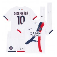 Camiseta Paris Saint-Germain Ousmane Dembele #10 Visitante Equipación para niños 2024-25 manga corta (+ pantalones cortos)